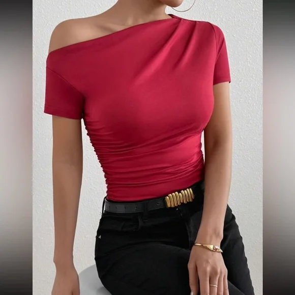 Elegant White Off-Shoulder Top